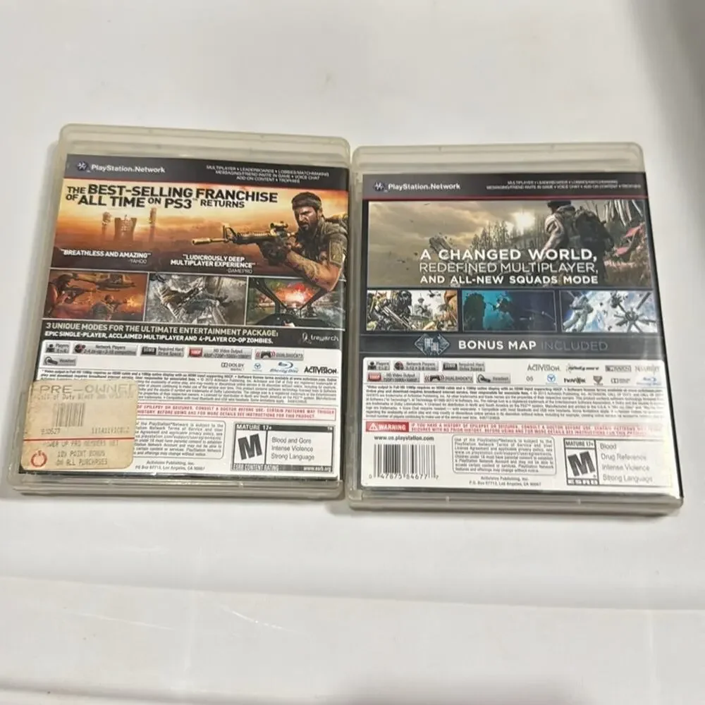 Lot of 2: Call Of Duty Ghosts & Black Ops PS3 USED